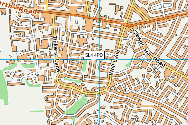 SL4 4PD map - OS VectorMap District (Ordnance Survey)