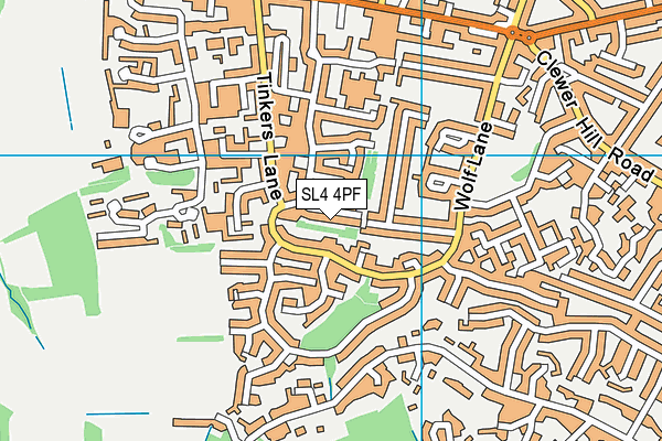 SL4 4PF map - OS VectorMap District (Ordnance Survey)