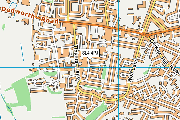 SL4 4PJ map - OS VectorMap District (Ordnance Survey)
