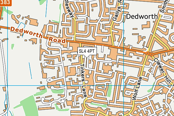 SL4 4PT map - OS VectorMap District (Ordnance Survey)