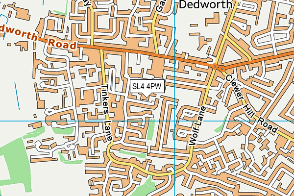 SL4 4PW map - OS VectorMap District (Ordnance Survey)