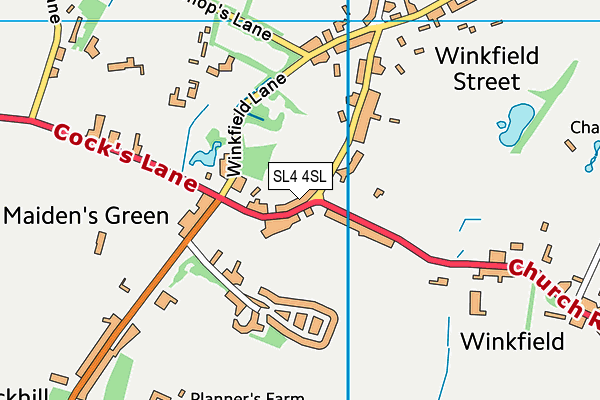 SL4 4SL map - OS VectorMap District (Ordnance Survey)