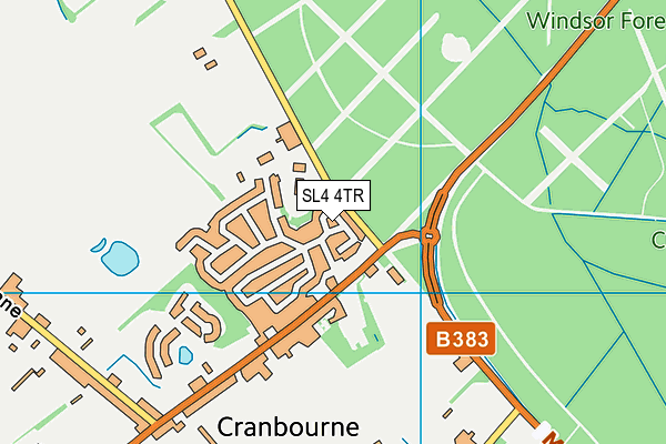 SL4 4TR map - OS VectorMap District (Ordnance Survey)