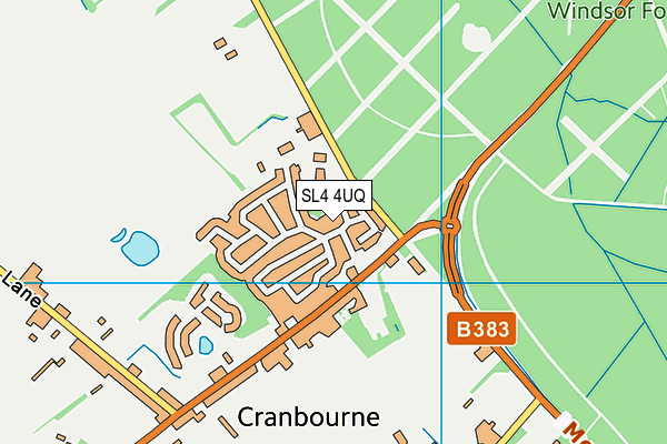 SL4 4UQ map - OS VectorMap District (Ordnance Survey)