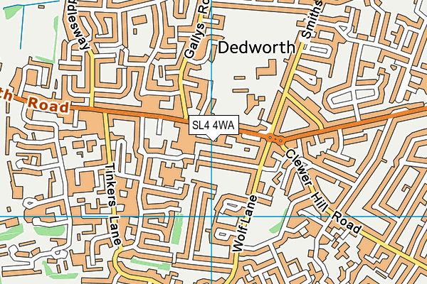 SL4 4WA map - OS VectorMap District (Ordnance Survey)