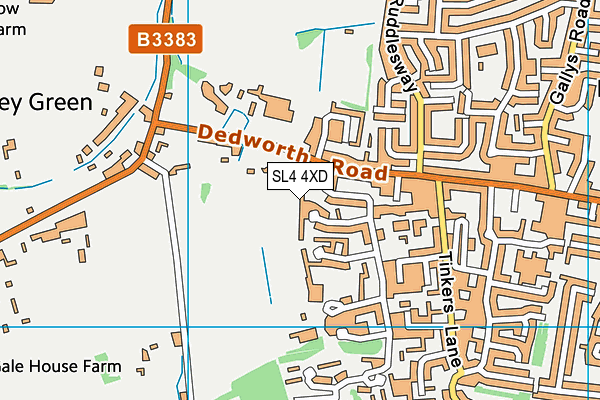 SL4 4XD map - OS VectorMap District (Ordnance Survey)