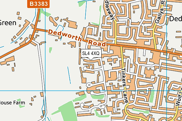 SL4 4XQ map - OS VectorMap District (Ordnance Survey)