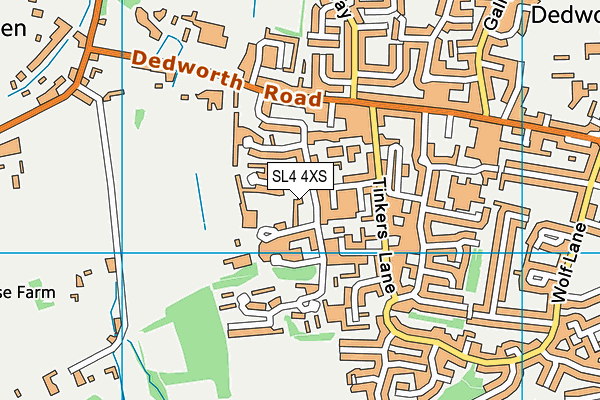 SL4 4XS map - OS VectorMap District (Ordnance Survey)
