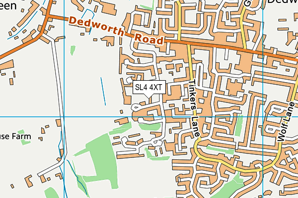 SL4 4XT map - OS VectorMap District (Ordnance Survey)