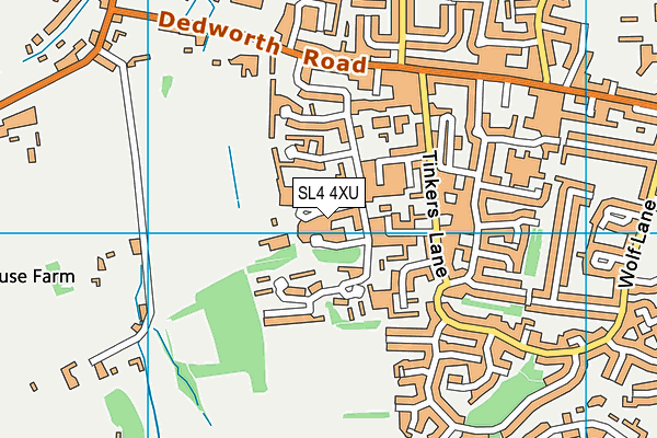 SL4 4XU map - OS VectorMap District (Ordnance Survey)