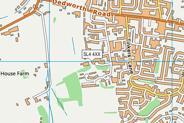 SL4 4XX map - OS VectorMap District (Ordnance Survey)