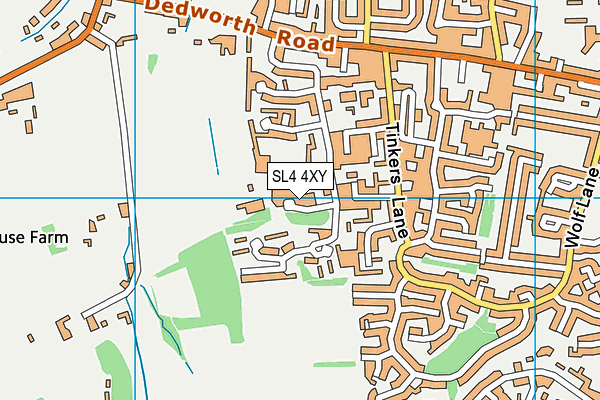 SL4 4XY map - OS VectorMap District (Ordnance Survey)