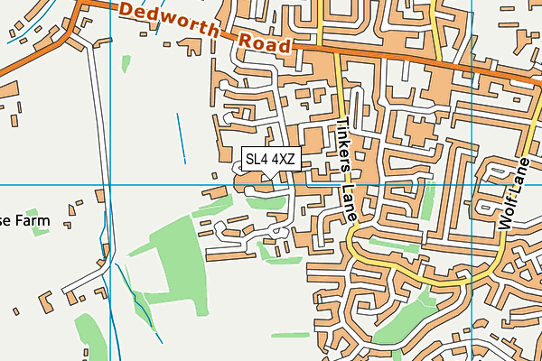SL4 4XZ map - OS VectorMap District (Ordnance Survey)