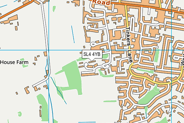 SL4 4YB map - OS VectorMap District (Ordnance Survey)