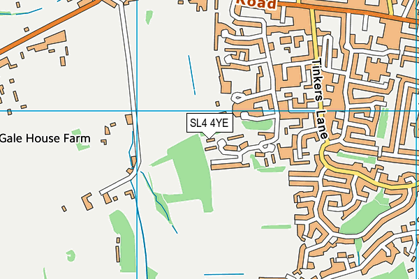 SL4 4YE map - OS VectorMap District (Ordnance Survey)