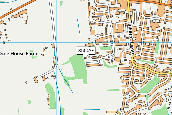 SL4 4YF map - OS VectorMap District (Ordnance Survey)