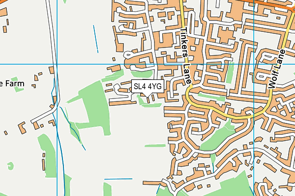 SL4 4YG map - OS VectorMap District (Ordnance Survey)