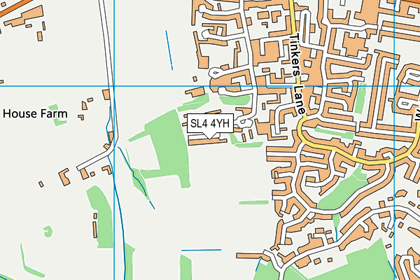 SL4 4YH map - OS VectorMap District (Ordnance Survey)