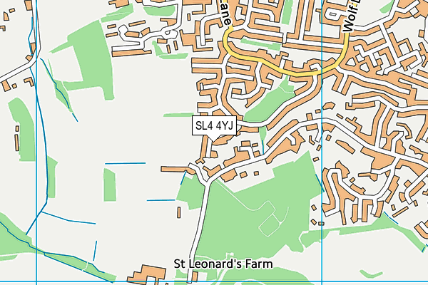 SL4 4YJ map - OS VectorMap District (Ordnance Survey)