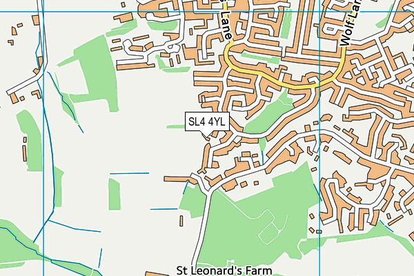 SL4 4YL map - OS VectorMap District (Ordnance Survey)