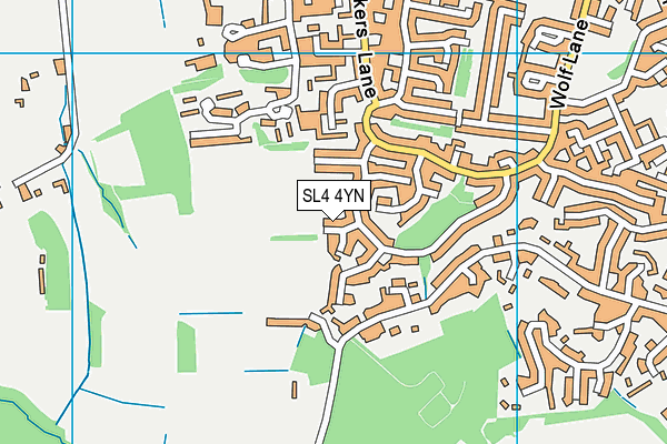 SL4 4YN map - OS VectorMap District (Ordnance Survey)