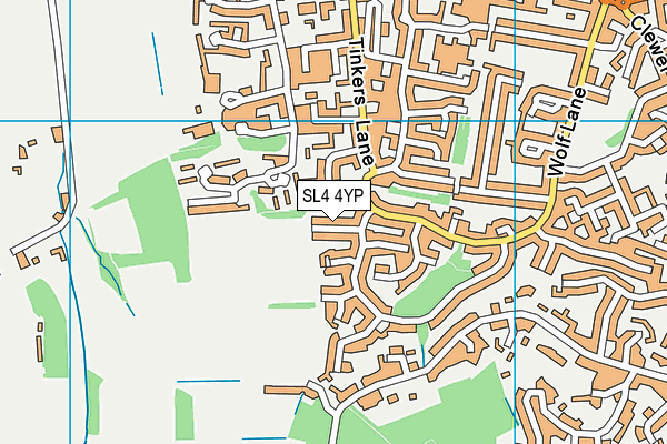 SL4 4YP map - OS VectorMap District (Ordnance Survey)