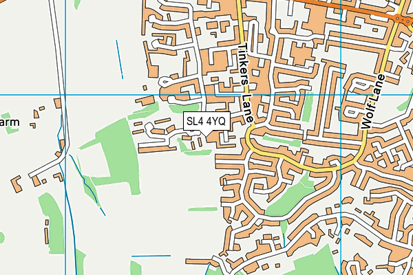 SL4 4YQ map - OS VectorMap District (Ordnance Survey)