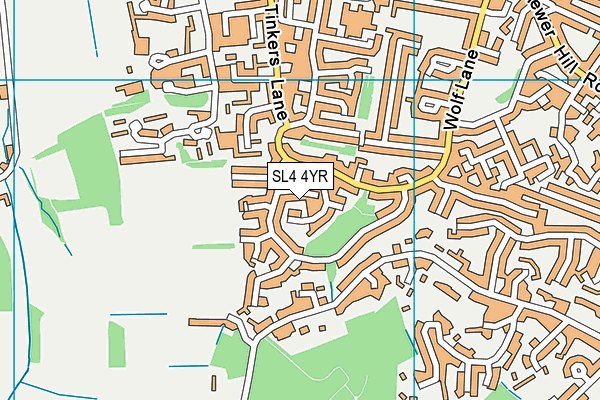 SL4 4YR map - OS VectorMap District (Ordnance Survey)