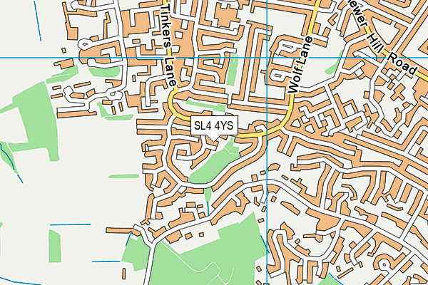 SL4 4YS map - OS VectorMap District (Ordnance Survey)