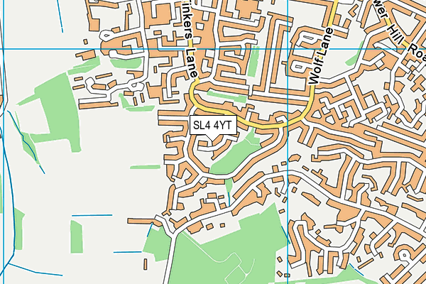 SL4 4YT map - OS VectorMap District (Ordnance Survey)