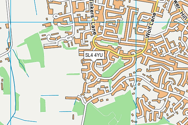 SL4 4YU map - OS VectorMap District (Ordnance Survey)
