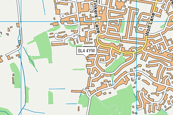 SL4 4YW map - OS VectorMap District (Ordnance Survey)