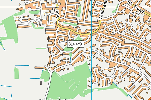 SL4 4YX map - OS VectorMap District (Ordnance Survey)