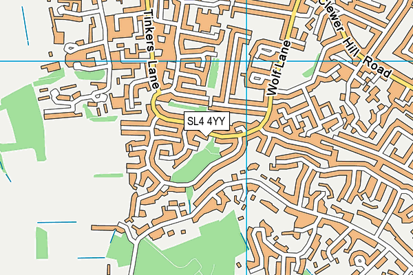 SL4 4YY map - OS VectorMap District (Ordnance Survey)