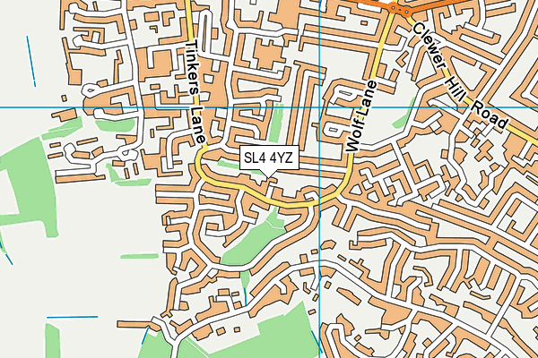 SL4 4YZ map - OS VectorMap District (Ordnance Survey)