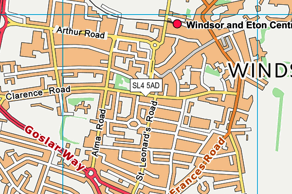SL4 5AD map - OS VectorMap District (Ordnance Survey)