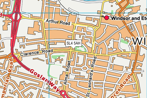 SL4 5AH map - OS VectorMap District (Ordnance Survey)