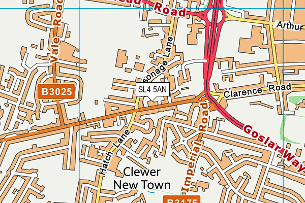 SL4 5AN map - OS VectorMap District (Ordnance Survey)