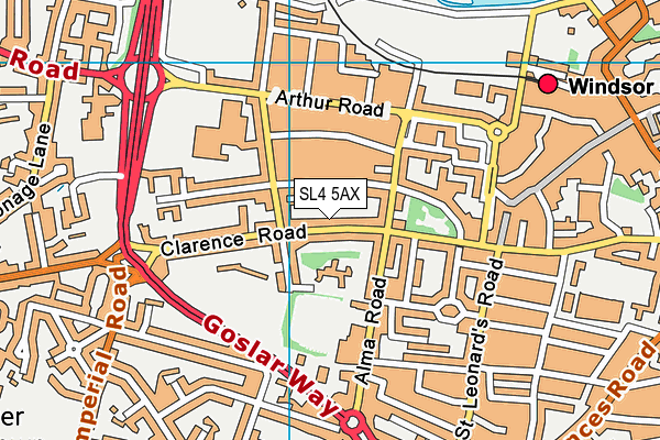 SL4 5AX map - OS VectorMap District (Ordnance Survey)