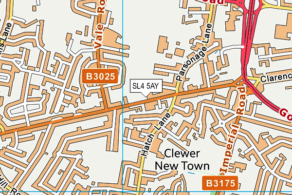 SL4 5AY map - OS VectorMap District (Ordnance Survey)