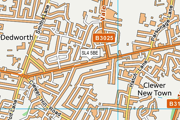 SL4 5BE map - OS VectorMap District (Ordnance Survey)