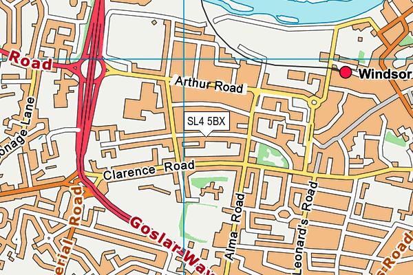 SL4 5BX map - OS VectorMap District (Ordnance Survey)