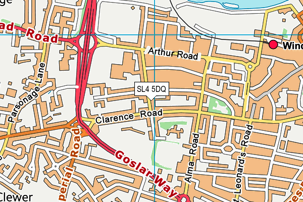 SL4 5DQ map - OS VectorMap District (Ordnance Survey)