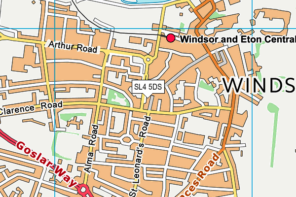 SL4 5DS map - OS VectorMap District (Ordnance Survey)