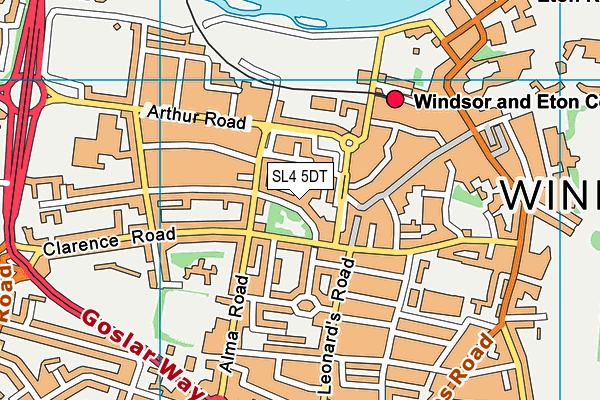 SL4 5DT map - OS VectorMap District (Ordnance Survey)