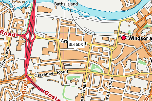 SL4 5DX map - OS VectorMap District (Ordnance Survey)
