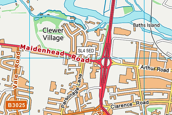 SL4 5ED map - OS VectorMap District (Ordnance Survey)