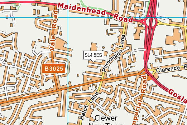 SL4 5ES map - OS VectorMap District (Ordnance Survey)
