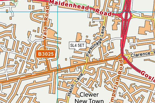 SL4 5ET map - OS VectorMap District (Ordnance Survey)