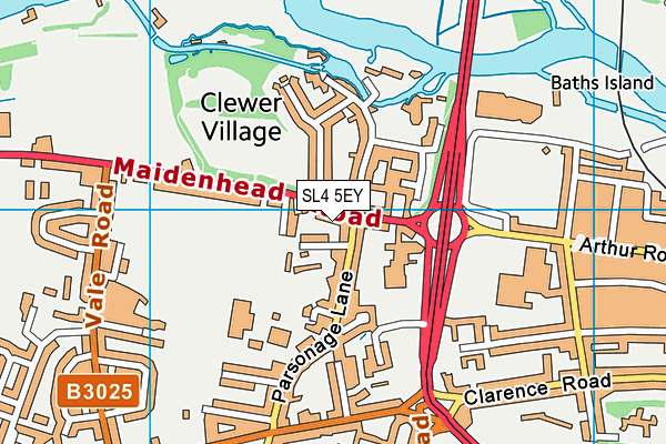 SL4 5EY map - OS VectorMap District (Ordnance Survey)